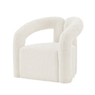 Manhattan Comfort - Darian fauteuil d’appoint moderne en bouclé 32,68" crème - lot de 2-10