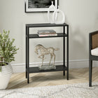Hudson&Canal - Console Ricardo de 56 cm de large avec étagères en métal - Bronze noirci-Nettoyer avec un chiffon doux et sec, sans produits chimiques agressifs ni produits de nettoyage abrasifs