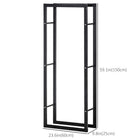 HOMCOM Firewood Rack Fireplace Log Holder - 23.6" W x 9.8" D x 59.1" L-Large capacity, can store up to 220 lb (100 kg) of firewood