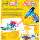 Crayola Marker Airbrush Art Kit-Easy to use: this airbrush sprayer lets kids create stunning airbrush art like a pro! Simply load the markers, then push the button to spray your designs