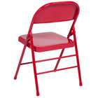 Flash Furniture – Chaise pliante en métal HERCULES à 3 barreaux et à 2 pivots, rouge (HF3MC309ASRED)-Composants en acier riveté