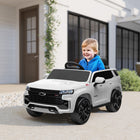 Aosom 12V Chevrolet Tahoe Kids Ride-On Car - White-Slow start mechanism for utmost protection of child's safety 