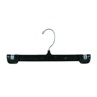 Eddie's 12" Bottom Hangers With Push Clips and Wire Hook - Black - 200 Pack-Bottom Hangers With Push Clips and Wire Hook