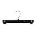 Eddie's - Cintres inférieurs de 12" avec pinces à pousser et crochet en fil métallique - Noir - 200/paquet-Suspensions inférieures avec pinces de poussée et crochet en fil de fer