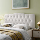 Modway Annabel Diamond Tufted Performance Velvet Queen Headboard - White-Velvet Polyester Upholstery
