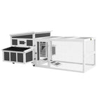 PawHut Wooden Chicken Coop with Large Run, Nesting Box and Tray - Dark Grey-Large and roomy with 10 sq. ft. in the run and 4.2 ft. from end to end 