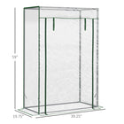 Outsunny 40"L x 20"W x 59"H Walk-in Garden Greenhouse with Steel Frame and Roll up Door- Plastic cover allows sunlight through for nourishment 
 