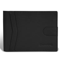 Champs Onyx Leather Access Center Wing Wallet - Black-Leather Center wing wallet in gift box