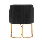 Manhattan Comfort - Chaise de salle à manger moderne Raya 25,2 po avec accoudoirs, revêtement en similicuir - Noir-Livré chez vous entièrement assemblé Aucun assemblage requis