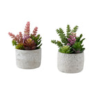 Monarch Specialties - 9366 Succulente Artificielle 9" de Haut - Pots en Ciment Gris - Ensemble de 2-Cet ensemble de 2 plantes artificielles comprend des succulentes artificielles de 9" de hauteur, conçues pour apporter une touche décorative moderne à toute table, étagère ou surface