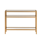Hudson&Canal Sivil 42"W Console Table - Brass-Clean with a soft, dry cloth and no harsh chemicals or abrasive cleaning materials