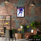 Mike Bossy New York Islanders Skating - Framed Canvas - 22" x 31"-Officially licensed by the NHL and NHLPA
