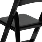 Flash Furniture – Chaise pliante en bois série HERCULES avec siège en vinyle rembourré, noir (XF2902BLACK)-6