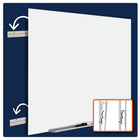 Quartet InvisaMount Anti-Glare Magnetic Glass Dry-Erase Board - 6' x 4' - White Surface - Frameless-Surface has been treated to help reduce light reflectivity by at least 70% when compared to standard glass dry-erase boards