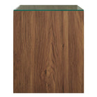 Modway Render 62" Wall-Mount Double Sink Bathroom Vanity - Walnut/White-Storage Cabinet With Glass Top