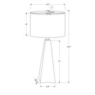 Monarch Specialties 27" H Table Lamp - Black Resin / Beige Shade-With a 5ft long transparent cord, place this decorative accent on an end or side table in your living room or home office, or on your bedside table adding some sophisticated modern style in your bedroom
