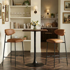 Zuo Rorun Barstool - Brown - Set of 2-Dimensions: 21.7" L x 18.7" W x 39.0" H