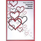 Rosedale 5-1/2" x 8" French Valentine's Day Greeting Cards & Envelopes - 5-1/2" x 8" - Heart - 12 Pack-Premium quality greeting cards