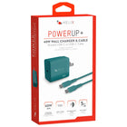 Helix USB-C + USB-A Wall Charger with Cable - 40W - Blue-USB-C & USB-A Ports