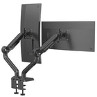 ShoppingAll Heavy Duty Dual Monitor Mount for 13-35" Screens - Black-Supports 7.3" to 20.1" height adjustment, 175 degrees tilt, 180 degrees swivel and 360 degrees rotation
