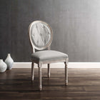 Modway Arise Vintage French Upholstered Fabric Dining Side Chair - Light Grey - 2 Pack-Polyester Fabric Upholstery