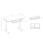 Uplite - Bureau réglable en hauteur électrique avec dessus en verre - Blanc-Fabriquée avec précision, la surface en verre trempé allie élégance et fonctionnalité tout en offrant durabilité et entretien facile. Dites adieu aux rayures et aux taches