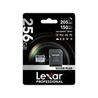 Lexar Professional SILVER PLUS microSDXC Memory Card - 256GB - Silver-205MB/s max read speed expedites transfers and reduces wait times