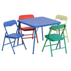 Flash Furniture Kids Colourful 5 Piece Folding Table & Chair Set-Multipurpose Kids Table Set