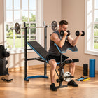 Soozier - Banc De Musculation Réglable Avec Support Pour Haltères Et Développeur De Jambes Pour L’Haltérophilie Et L’Entraînement De Force-Remarque : Poids et barres NON INCLUS  