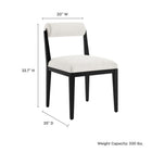 Modway Kai Fabric Dining Chair - Salt/Black-Fixed Fabric Seat