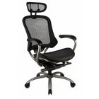 TygerClaw Professional Air Grid High Back Office Chair with Headrest, 26" x 16.1" x 30.7", Black-Black Mesh with adjustable headrest