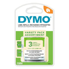 DYMO LetraTag Tape - 1/2" (12mm) - 3 Pack-Contains 1 white paper, 1 white plastic and 1 clear plastic label for all your labeling needs