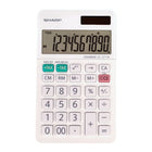 Sharp EL377W 10-Digit Handheld Business Calculator - White -Personal 10-digit display