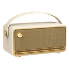 Edifier - Haut-parleur portable sans fil MP330 BT, audio Hi-Res, design rétro en bois, son stéréo de 20 W RMS – Ivoire-Appairage stéréo Bluetooth – Jumeler deux haut-parleurs MP330 pour créer une véritable scène sonore stéréo qui remplit votre espace d’un son riche et immersif