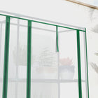 Outsunny - Serre en polycarbonate 5,5 x 6,5 pi avec porte battante et fenêtre réglable- Le toit incliné empêche l'accumulation d'eau et protège la structure
