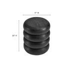 Modway Ellery Round Stacked Wood Side Table - Wirebrush Black-Stacked Design
