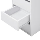 HOMCOM Corner Vanity Desk with Mirror - 43.7" L x 22.1" W x 55.6" H - White-Colour: White 