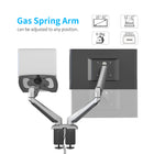 ShoppingAll - Support pour écran et ordinateur portable 2 en 1 avec 2 bras pivotants - Argent-Ce support de bureau entièrement réglable peut être fixé à l'aide d'une pince en C ou d'un passe-fil sur n'importe quelle surface de travail.