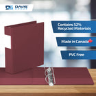 Davis Group Premium Economy Binder - D Ring - 2" - Burgundy - 6 Pack-Ideal for Conferences, Reference, Colleges & Universities