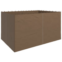 Outsunny - Rideaux de gazebo 10 pi L x 13 pi l avec portes à fermeture éclair, crochets/anneaux en C pour patio, rideaux uniquement, brun foncé-Fournit une protection de la vie privée tout en profitant de moments de détente en plein air  