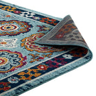 Modway Entourage Odile Distressed Floral Moroccan Trellis Area Rug - 8 ft W x 10 ft L - Blue Red Orange Yellow-8