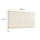 Modway - Sparta Weave Tête de lit complète murale en cuir végétalien - Beige naturel-6