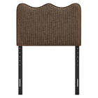 Modway Athena Striped Fabric Upholstered Twin Size Headboard - Earth Stripe-Seven Adjustable Mounting Positions