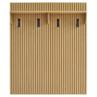 Modway Render Fluted Coat Rack Panel with Shelf - Light Oak-Assembly Required