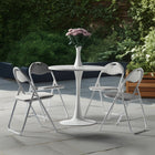 Homy Casa 31.5"W Round  Office Desk - White-Quick and easy to assemble, ideal for fast setups