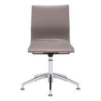 Zuo Glider Conference Chair - Taupe-Plush and durable faux leather fabric