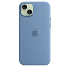 Apple - Étui en silicone avec MagSafe pour iPhone 15 Plus - Bleu hiver-Couleur : Bleu hiver