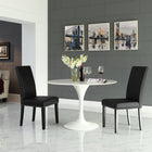 Modway Parcel Dining Faux Leather Side Chair - Black-Nailhead Trim Accents