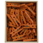 JAM Paper - Pinces à linge en bois - petites - 2 -2 cm - orange - 50 pinces à linge/paquet-Quantité : 50/paquet