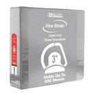 BAZIC Products 3" Slant D Ring View Binder with 2 Pockets - Grey - 3 Pack-Clear View Cover on front, back & side